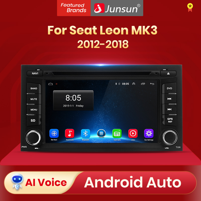 Junsun V1 AI Voice Wireless CarPlay Android Auto Radio For Seat Leon 3 2012  - 2020 4G Car Multimedia GPS 2din autoradio