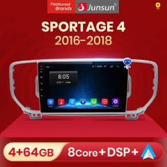 Junsun V1pro AI Voice Car Radio Android Auto Multimedia Player For Kia Sportage 4 QL 2016 - 2018 Carplay 4G 2din GPS autoradio