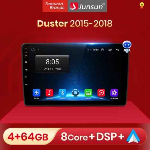 Junsun V1pro AI Voice 2 din Android Auto Radio for R-enault Dacia Duster 2015-2018 Carplay 4G Car Multimedia GPS 2din autoradio