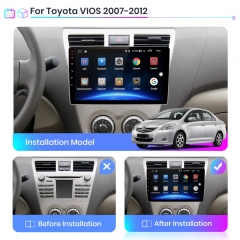 Junsun V1pro AI Voice 2 din Android Auto Radio For T-oyota VIOS  2007-2012 Carplay 4G RDS Car Multimedia Player GPS autoradio