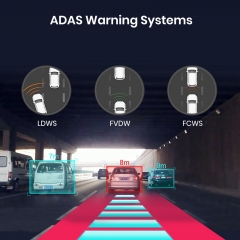 Junsun A104 AI Voice Control Triple Screen 4G Android 8.1 Car RearView Mirror Camera 12” ADAS DVR Dash Cam Auto Video Recorder