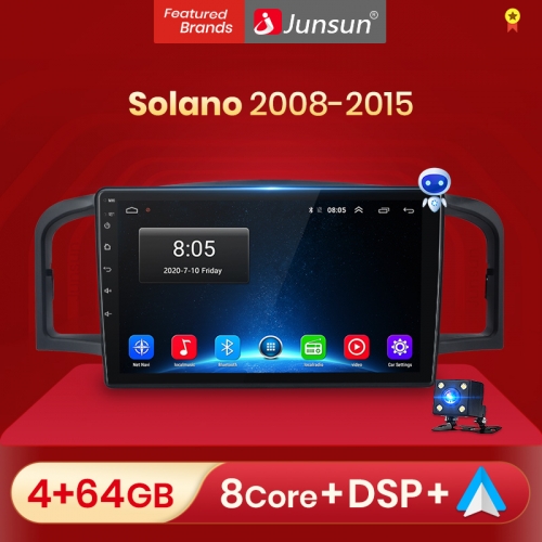 Junsun V1pro AI Voice 2 din Android Auto Radio For Lifan 620 S-olano 2008-2015 Carplay 4G DSP Car Multimedia Player GPS autoradio