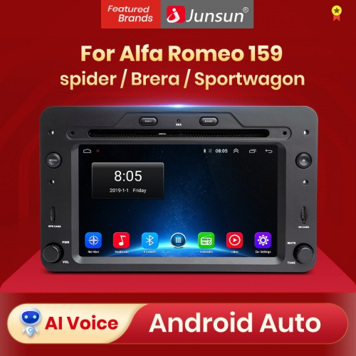 Junsun AI Voice Android Auto Radio for Alfa Romeo 159 Brera Spider Sportwagon Carplay Car Multimedia RDS GPS No 2din autoradio