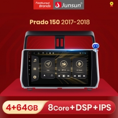 Junsun V1pro AI Voice Car Radio Android Auto Multimedia For T-oyota Land Cruiser Prado 150 2017-2018 4G Carplay 2din autoradio