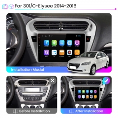 Junsun V1pro AI Voice For Peugeot 301 Citroen Elysee 2014 - 2016 car radio 2 din android Auto Multimedia Carplay 2din DV