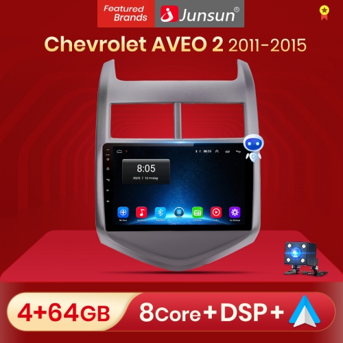 Junsun V1 pro Android 10 For Chevrolet AVEO 2 2011 - 2015 Car Radio Multimedia Video Players Android Auto CarPlay 2 din dvd
