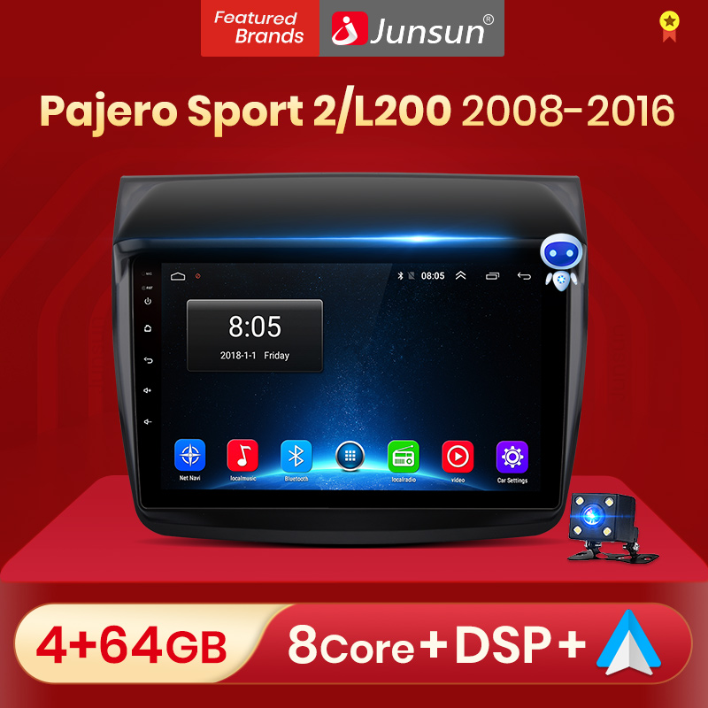 Junsun V1pro For M itsubishi Pajero Sport 2 L200 Triton 2008 - 2016 car radio  2 din android Auto Multimedia Carplay 2din DVD,for M-itsubishi