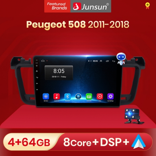 Junsun V1pro AI Voice For P eugeot 508 2011 - 2018 car radio 2 din android Auto Multimedia GPS Track Carplay 2din DVD