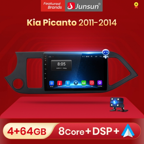 Junsun V1pro AI Voice For Kia Picanto 2011 - 2014 car radio 2 din android Auto Multimedia GPS Track Carplay 2din DVD