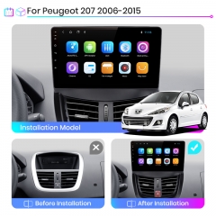 Junsun V1pro AI Voice For P eugeot 207 2006 - 2015 car radio 2 din android Auto Multimedia GPS Track Carplay 2din DVD