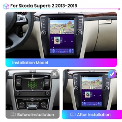 Junsun For Tesla Style Android Auto 4G Wireless Carplay DSP Car Radio Multimedia Player For Skoda Superb 2 2009-2013 no 2din