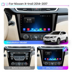 Junsun V1 pro Android 10 For N issan Qashqai X trail 2014-2017 Car Radio Multimedia Video Players Android Auto CarPlay 2 din dvd