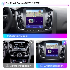 Junsun For Tesla Style Android Auto 4G Wireless Carplay DSP Car Radio Multimedia Player For Ford Focus MK 3 2012-2017 no 2din