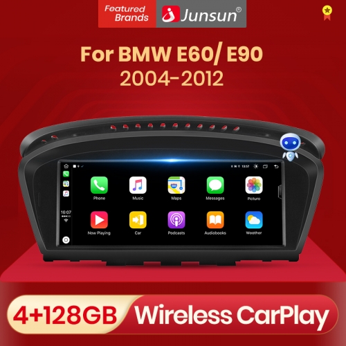 Junsun AI Voice Wireless CarPlay Car Radio Multimedia For BMW 5 Series E60 E61 E63 E64 E90 E91 E92 DSP 4G Android Auto GPS 2din