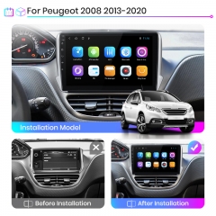 Junsun V1 pro Android 10 For P eugeot 208 2008 2013 - 2017 Car Radio Multimedia Video Players Android Auto CarPlay 2 din dvd
