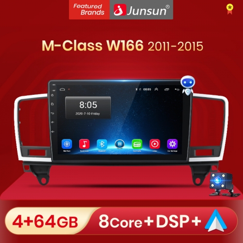 Junsun V1 pro Android 10 For Mercedes-Benz M Class W166 ML 2011 - 2015 Car Radio Multimedia Video Players CarPlay 2 din dvd