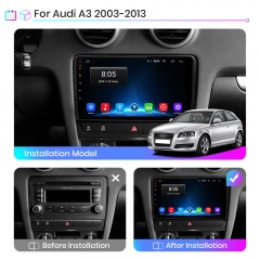 Autoradio Android Audi A3 8P 2003 a 2011 2 DIN 7 HD GPS Carplay