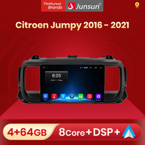 Junsun V1 pro AI Voice 2 din Android Auto Radio for C itroen Jumpy 3 SpaceTourer Car Radio Multimedia GPS Track Carplay 2din dvd
