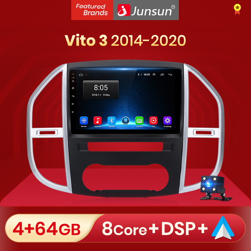 Junsun V1pro AI Voice 2 din Android Auto Radio for Mercedes Benz Vito W447  2014-2021 Car Radio Multimedia GPS Track Carplay 2din dvd,for Benz