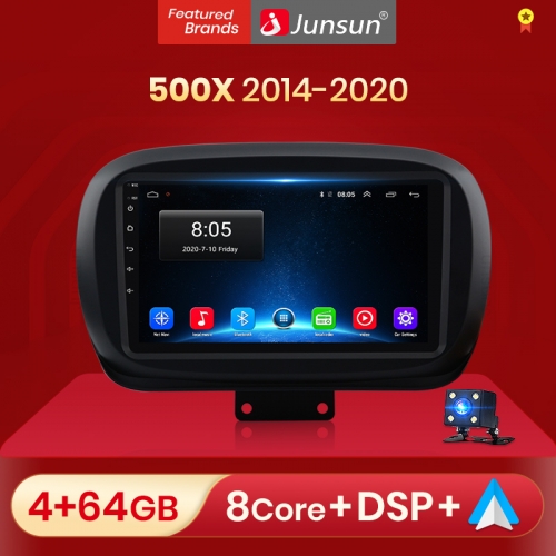 Junsun V1 pro AI Voice 2 din Android Auto Radio for Fiat 500X 2014 - 2020 Car Radio Multimedia GPS Track Carplay 2din dvd