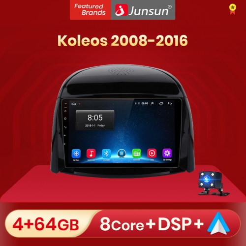 Junsun V1 pro AI Voice 2 din Android Auto Radio for R-enault Koleos 2008 - 2016 Car Radio Multimedia GPS Track Carplay 2din dvd