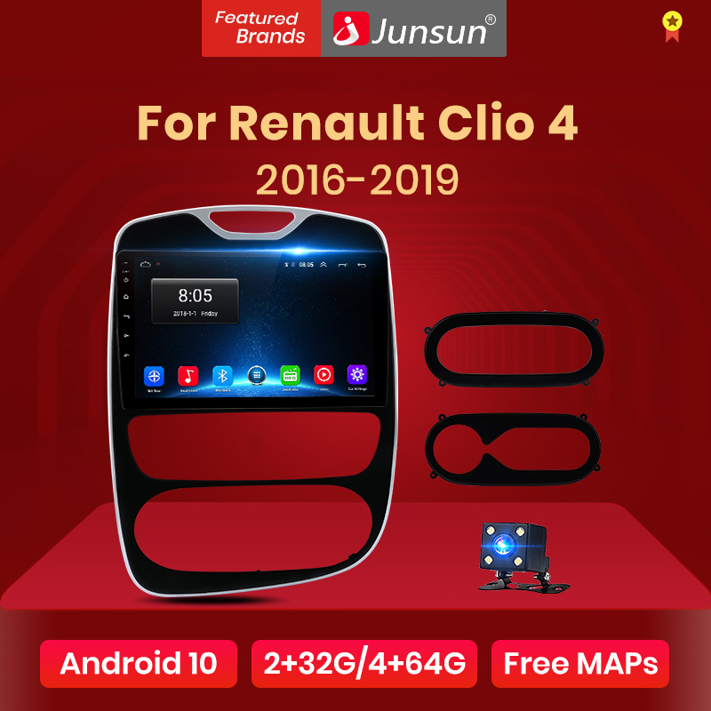 Junsun V1 pro AI Voice 2 din Android Auto Radio for R-enault Clio 4  2016-2019 Car Radio Multimedia GPS Track Carplay 2din dvd,for R-enault
