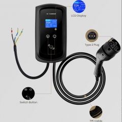 Junsun EV Charging Station 32A Electric Vehicle Car Charger EVSE Wallbox Wallmount 7.5KW Type2 Cable IEC62196 APP Control