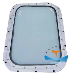 Ship Wheelhouse Aluminum Fixed Rectangular Portlights For Boats