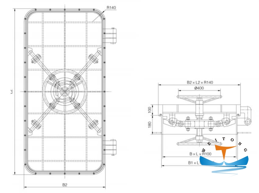 Steel Hand Wheel Marine Watertight Door