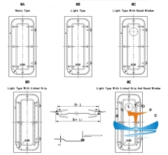 ABS/BV/LR Certificate A60 Steel Marine Watertight Door