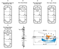 Aluminum A60 Fire Rated Quick Action Marine Weathertight Door