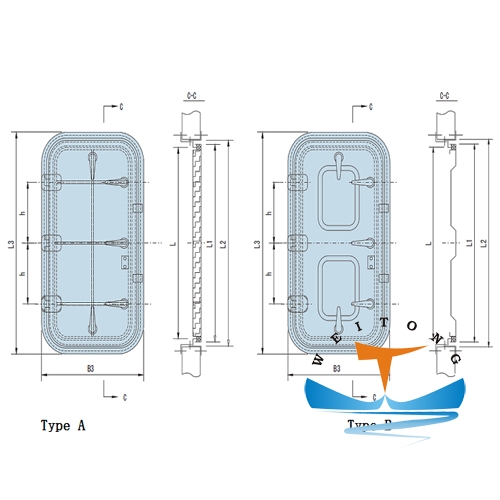 Single Leaf Marine Aluminum Weathertight Door