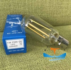 LED Navigation Bulb 6W 2700K P28S Tubular Pilot Lamp
