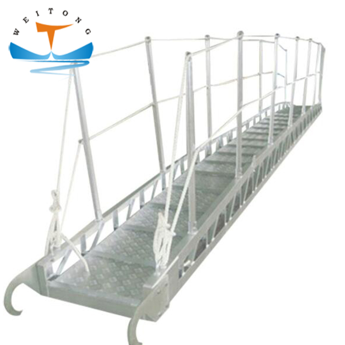 ABS/BV/CCS Certificate Flat Type Aluminum Marine Wharf Ladder