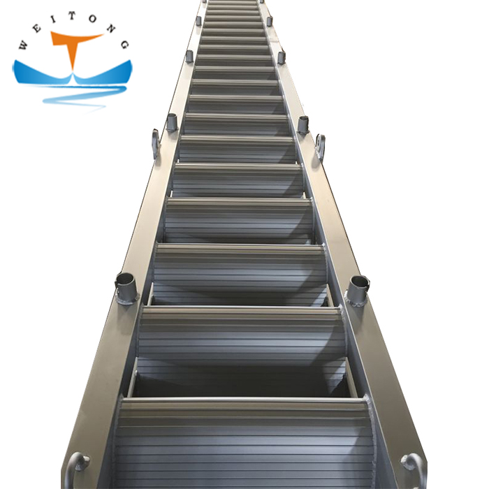 Solas Approved BV/ABS Fixed Arc Step Aluminum Alloy Marine Accommodation Ladder for Ship