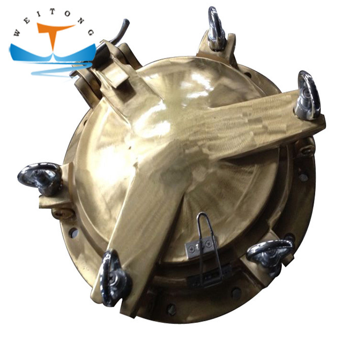 Copper Opening Marine Side Scuttle with Deadlight Storm Cover