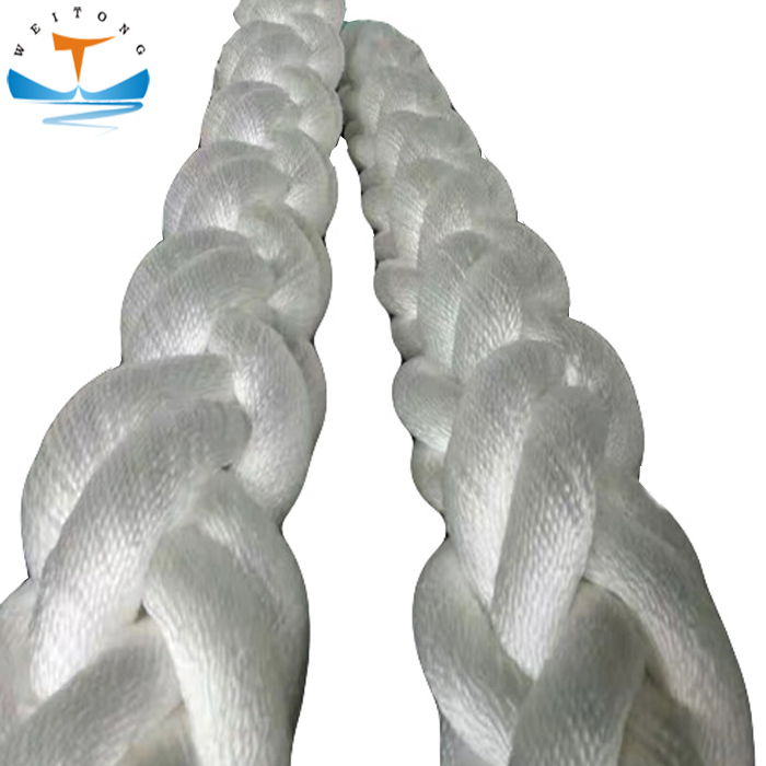 White Yellow Black CCS SOLAS Standard Mooring Rope Halyard Braided Polyester Boat Sailing Rope Marine Rope