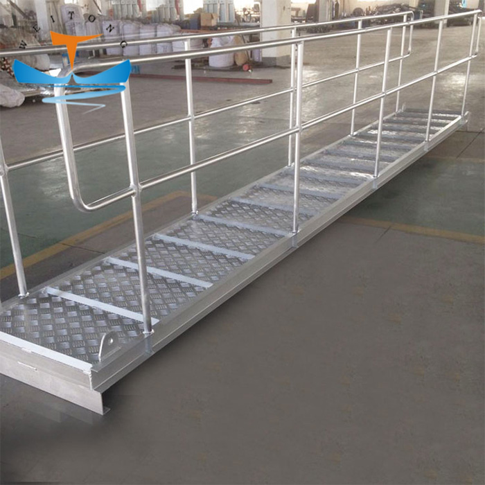 CCS/ABS Marine Aluminum Wharf Gangway Ladder