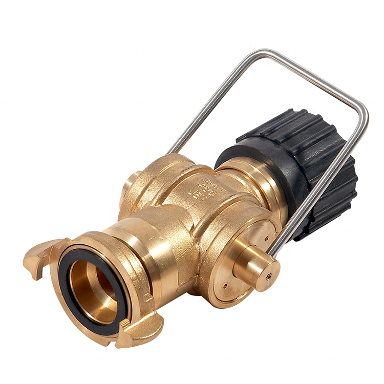 Brass 3 Position Storz Type Fog Fire Hose Nozzle for Fire Fighting