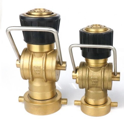 IMPA 330836 DN65 Brass ANSI Pin Three Position Fog Fire Hose Nozzle