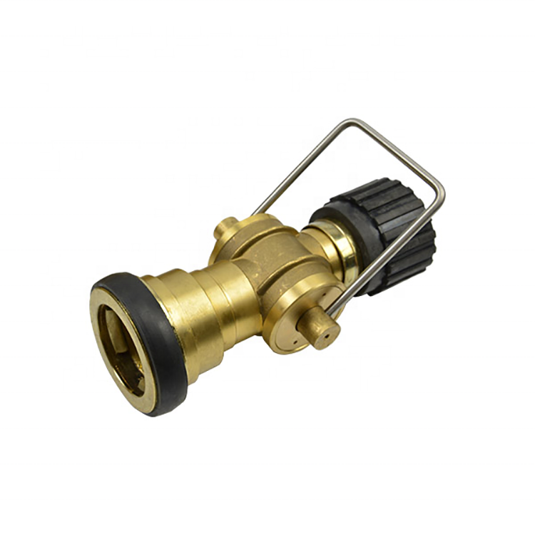 IMPA 330839 DN65 Brass Machino Three Position Fog Fire Hose Nozzle