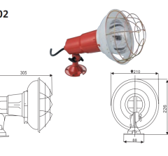 IMPA 791811 E39 400W Flanged Base Boat Spotlight