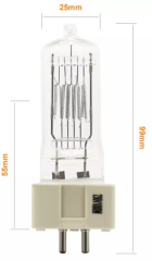 ISSA 7327002/7327003 GX9.5 220V 650W 800W Marine Halogen Searchlight Lamp For Sale