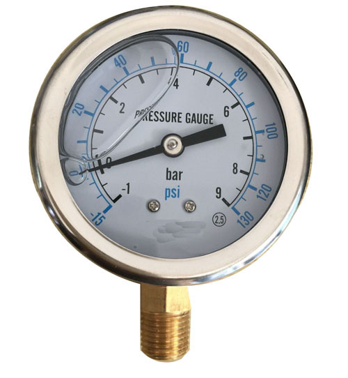 IMPA 653101-653139 Brass Internal Glycerin Filled Pressure Gauge