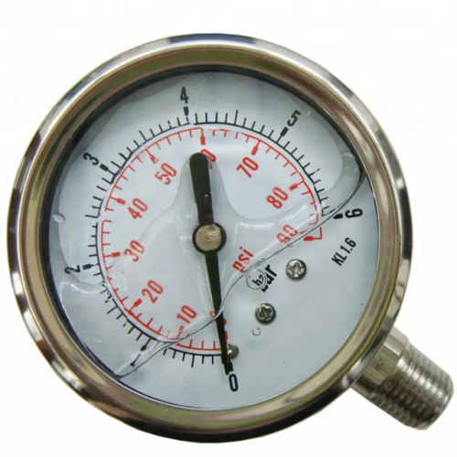 IMPA 653101-653189 Stainless Steel Manometer Shockproof Glycerin Hydraulic Pressure Gauge
