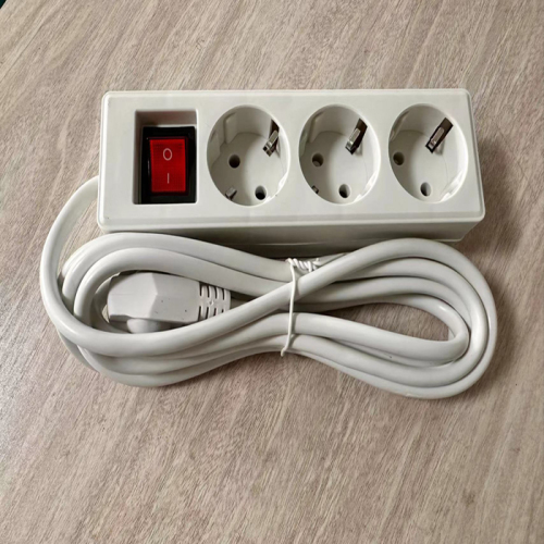 IMPA792965 RECEPTACLE 3WAYS EUROPEAN PLUG 2 ROUND PINS 3MTR EXTENSION CORD