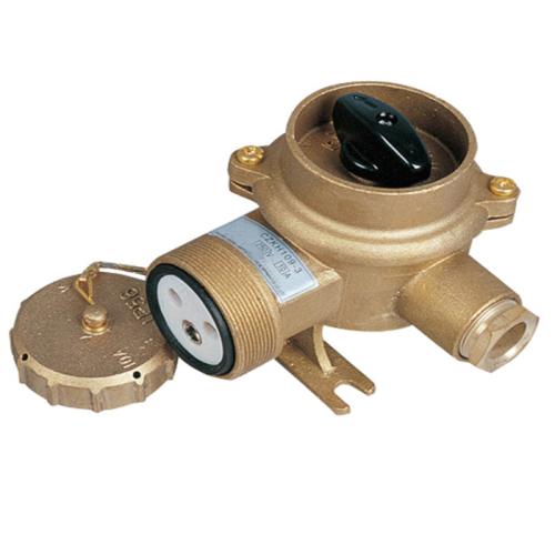HNA16A 3PIN Marine Brass Socket with Switch