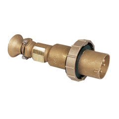 IMPA 792886 3 PIN HNA Type 250V 16A Brass Marine Plug
