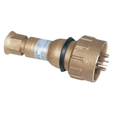 IMPA 792886 10A/16A Marine Brass Plug