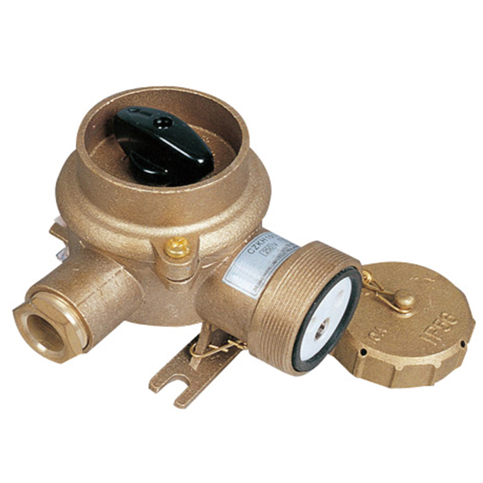 380/440V 32A Marine Brass High Current Socket With Chain Switch